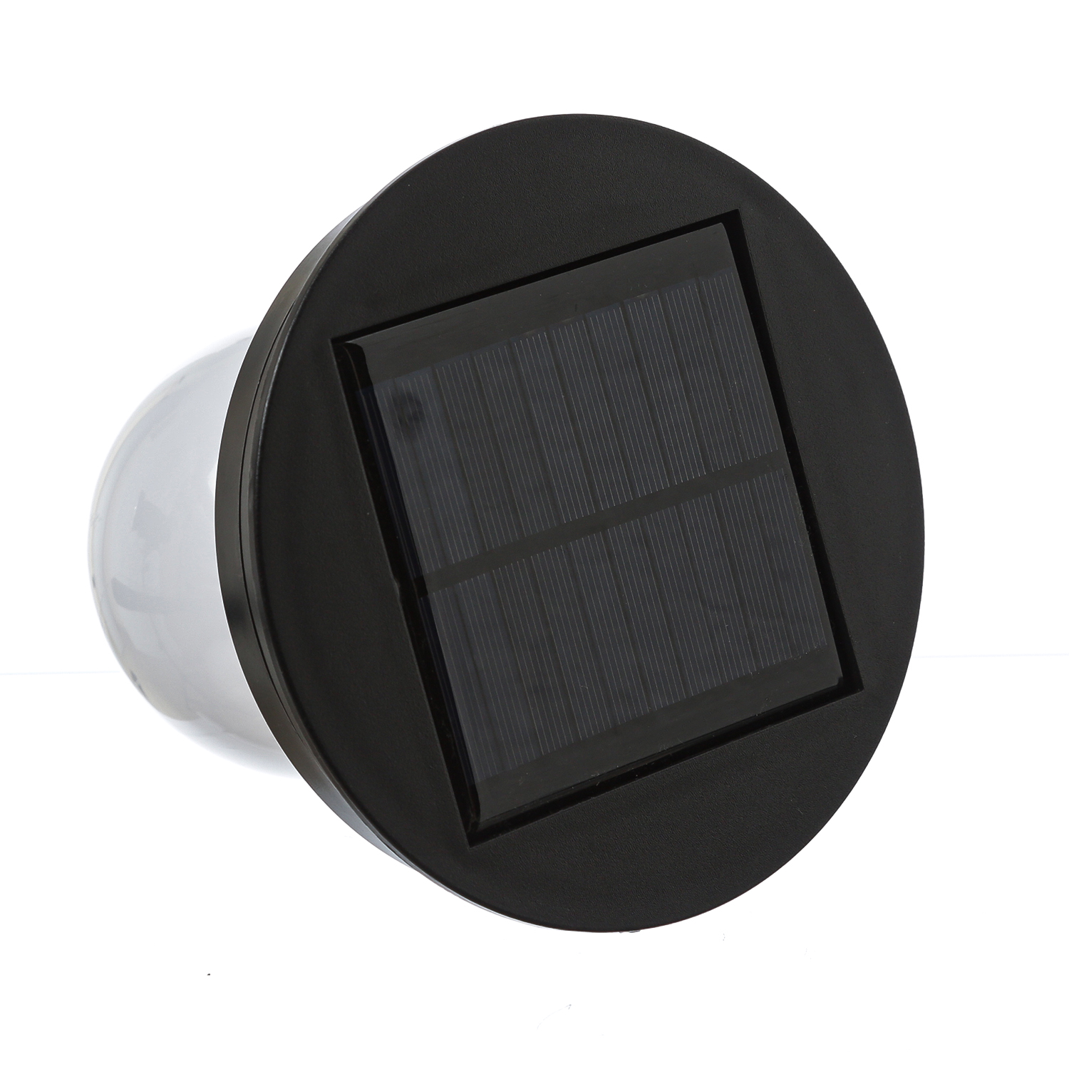 LED Solar Laterne-Haengeleuchte - Rattanoptik  - warmweisse LED - H- 22cm - Lichtsensor - schwarz