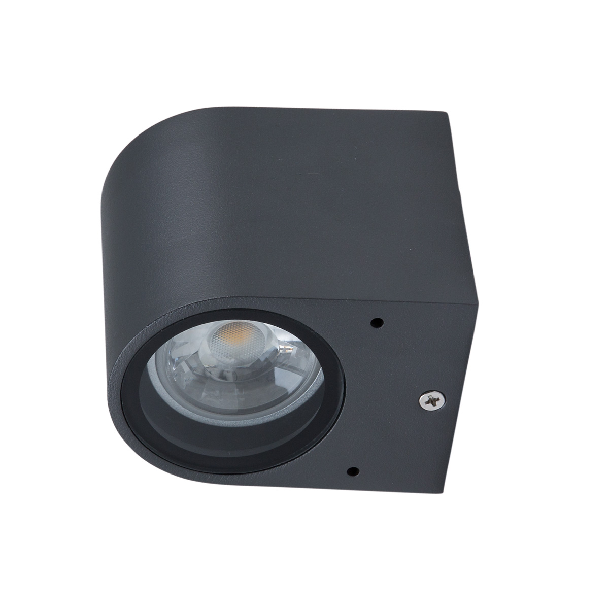 Wandleuchte ABAJO rund 1 - GU10 max 11W - Aluminium Druckguss - anthrazit