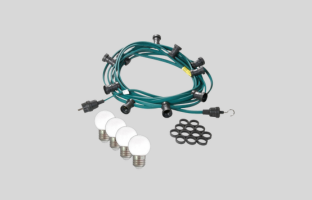 Mit kaltweißen LED Kugellampen