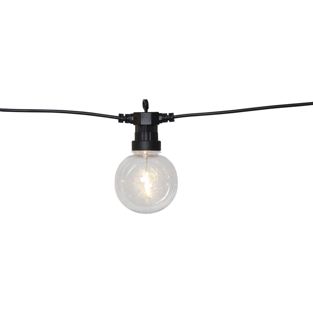 LED Lichterkette "CIRCUS" - 10 Kugeln, D: 8cm - warmweiße Filament LED - 4,5m - inkl.Trafo - outdoor