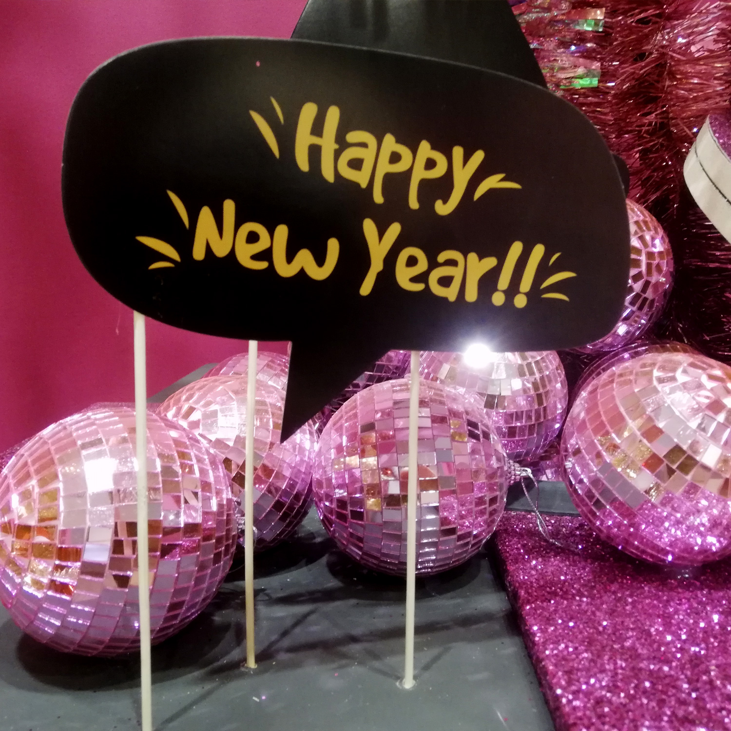 Spiegelkugel 5cm pink- Discokugel Echtglas zur Dekoration