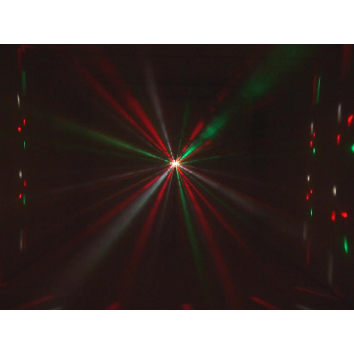 LED Strahleneffekt - kompakt und "party-ready" - 5 Farben, musikgesteuerte Beamshow