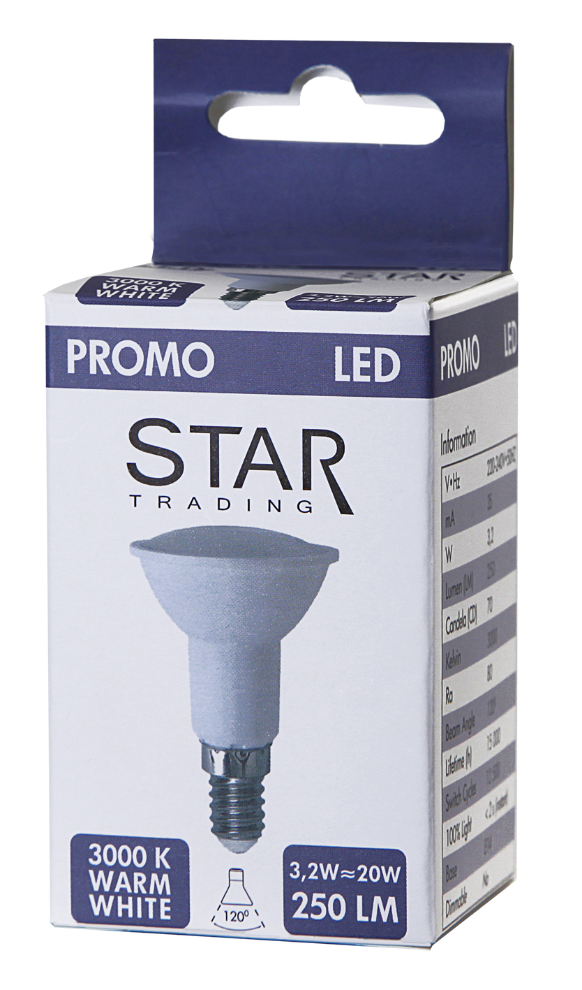 LED SPOT PAR16 - 230V - E14 - 120° - 3,2W - warmweiss 3000K - 250lm
