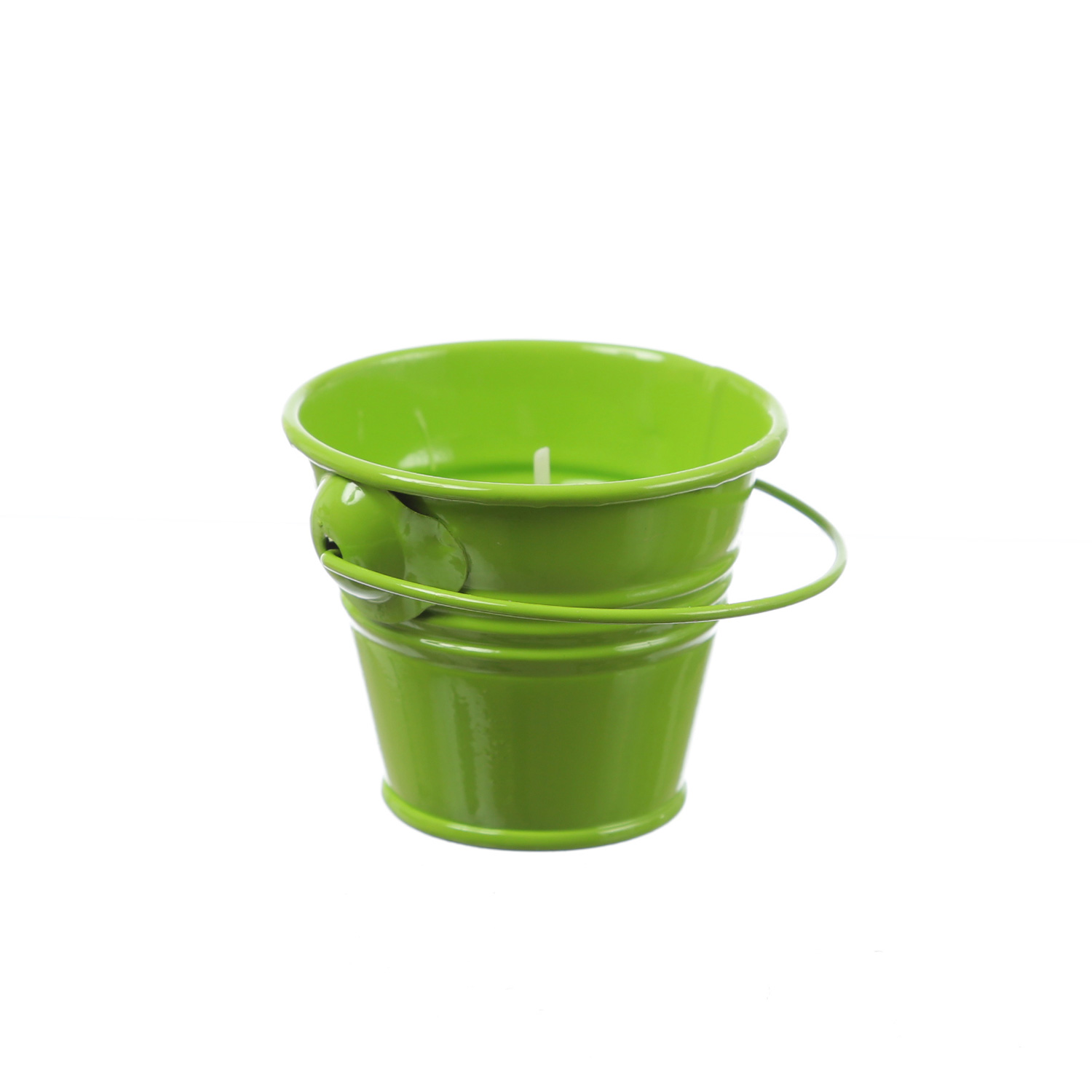 Duftkerzen CITRONELLA - Outdoor Kerzen im Metalleimer - H: 5,5cm - grün - 3er Set