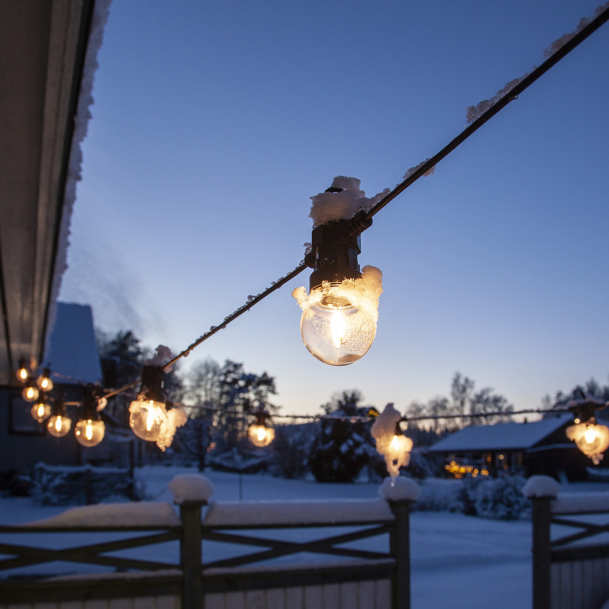 LED Lichterkette "CIRCUS" - 20 Kugeln, D: 5cm - warmweiße Filament LED - 8,8m - inkl.Trafo - outdoor