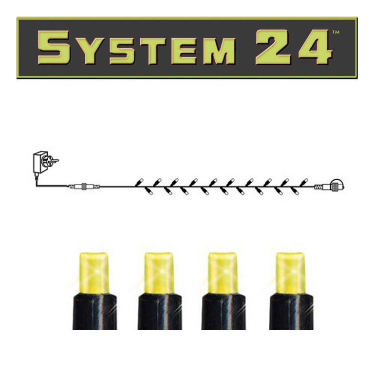 System 24 | Lichterkette Starter Set 10m| koppelbar | 98 warmweiße LEDs | inkl. Trafo