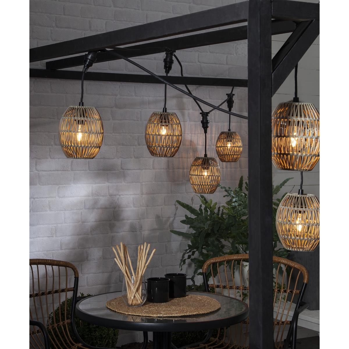 Verlängerung für E27-Fassungen für Lichterkette "- L: 22cm - 5er set - outdoor - schwarz