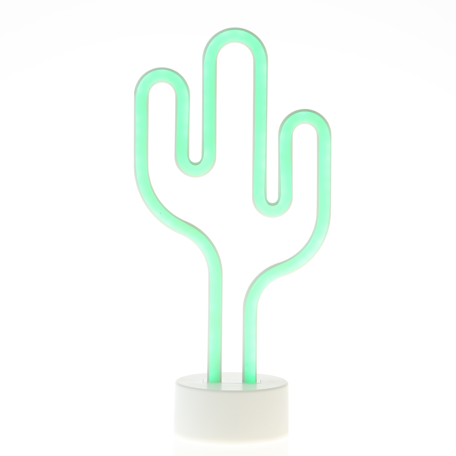 LED NEON Figur Kaktus - Dekoleuchte - H: 30cm - Batterie oder USB Betrieb - stehend - grün