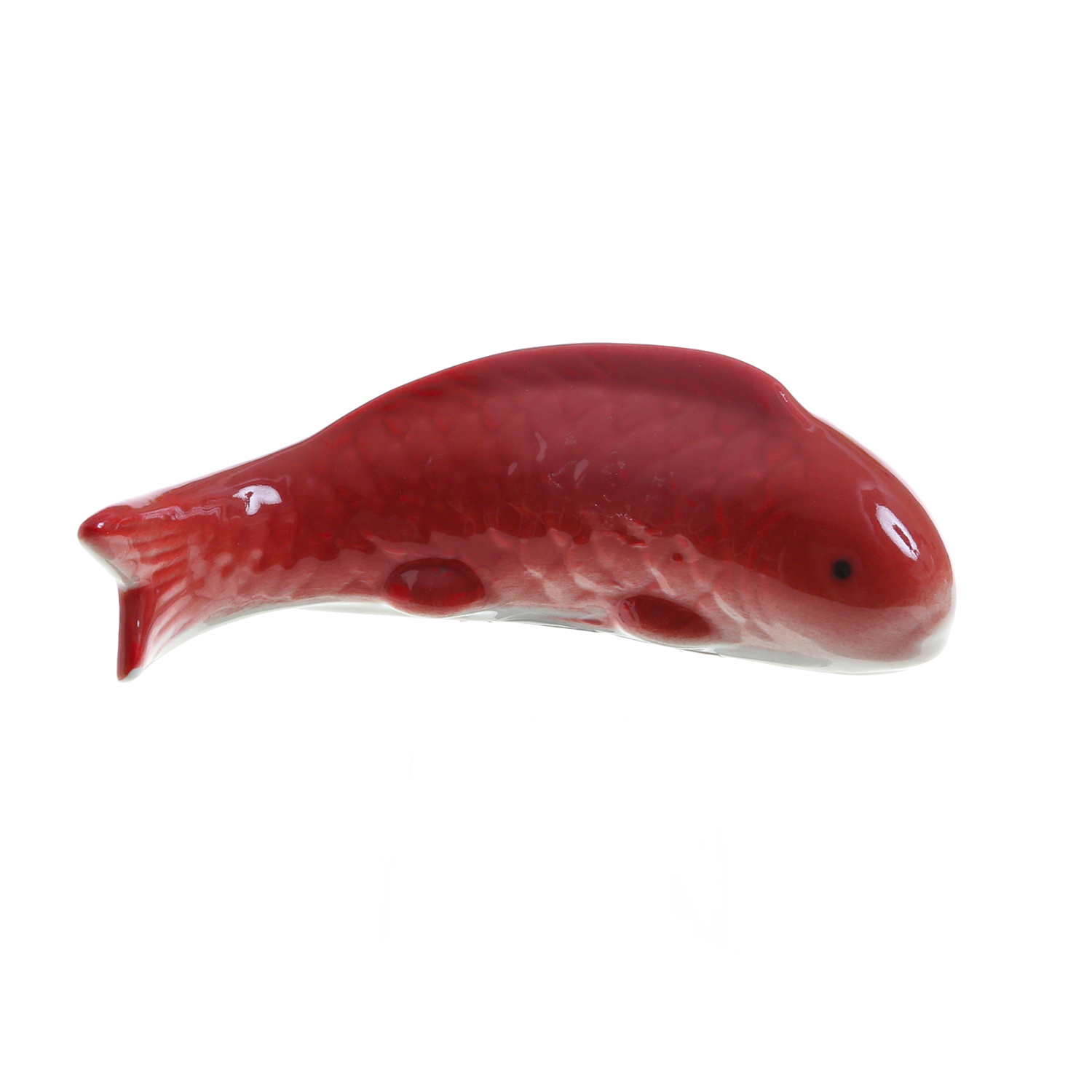 Teichdeko Fisch LADY - Dekofigur - Porzellan - schwimmend - L: 13,5cm - rot