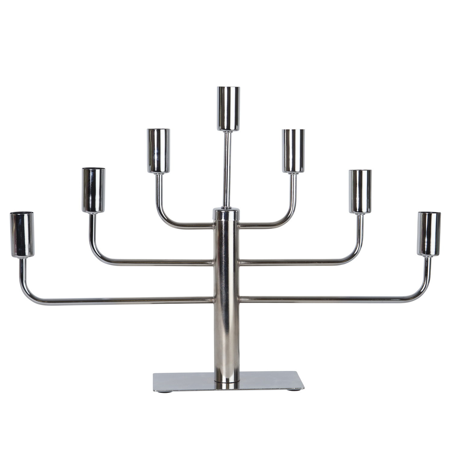 Kerzenleuchter Pix - Tischleuchte - 7-armig - E14 Fassung - H: 40cm, L: 57cm - silber