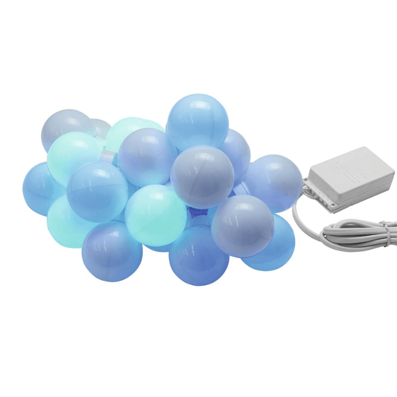 LED Party Balls Lichterkette - 20 Kugeln - 8 Programme - 4 Farbig - 6,90m