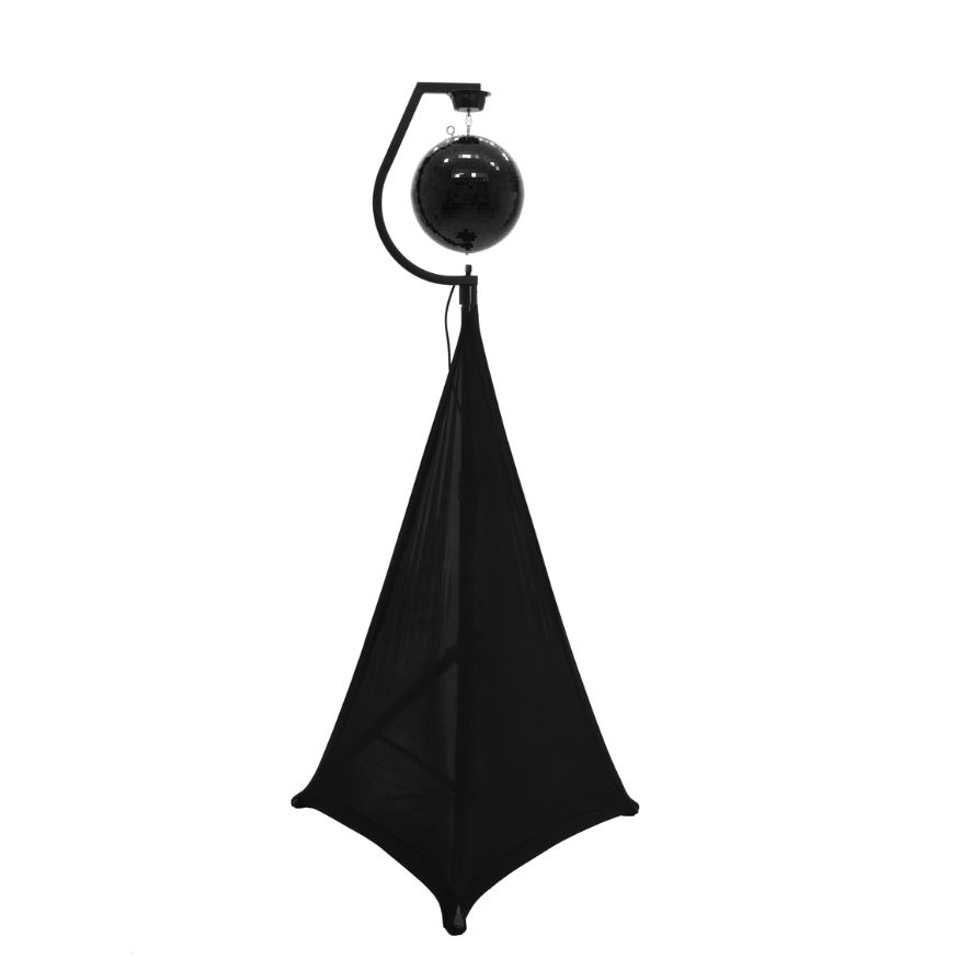 Spiegelkugel Stativhalterung bis 30cm Kugeln - schwarz - inkl. Motor
