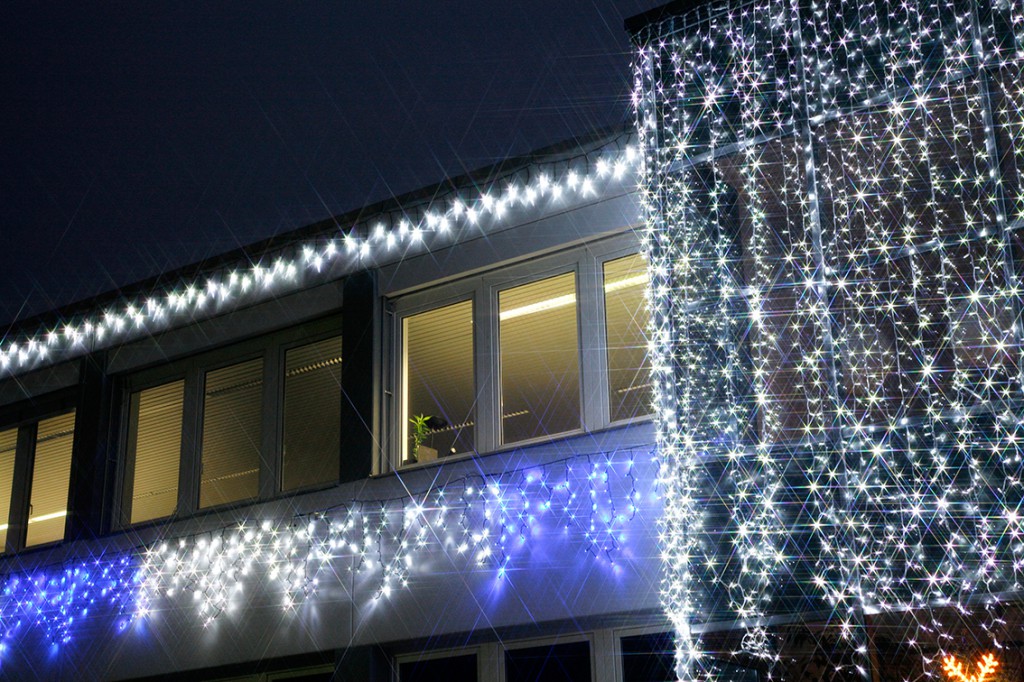 System LED White | Lichtvorhang | koppelbar | exkl. Trafo | 2,00m x 1,00m | 100x Blau