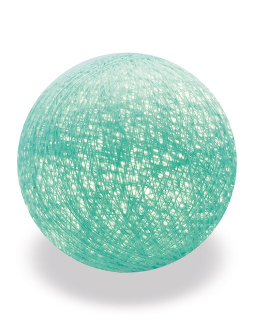 good moods* SUMMERTIME - Ball-Lichterkette mit 20 Stoffkugeln - 20 warmweiße LEDs - Geschenkkarton