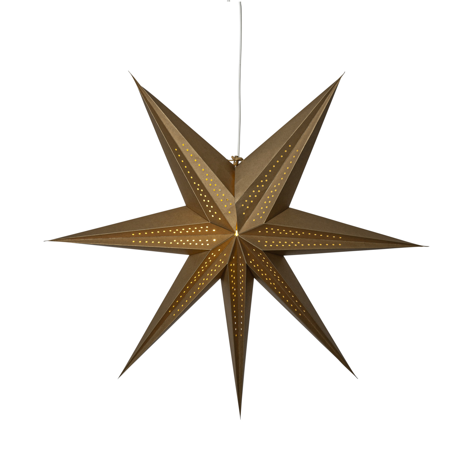 Papierstern POINT - hängend - 7-zackig - D: 60cm - gold