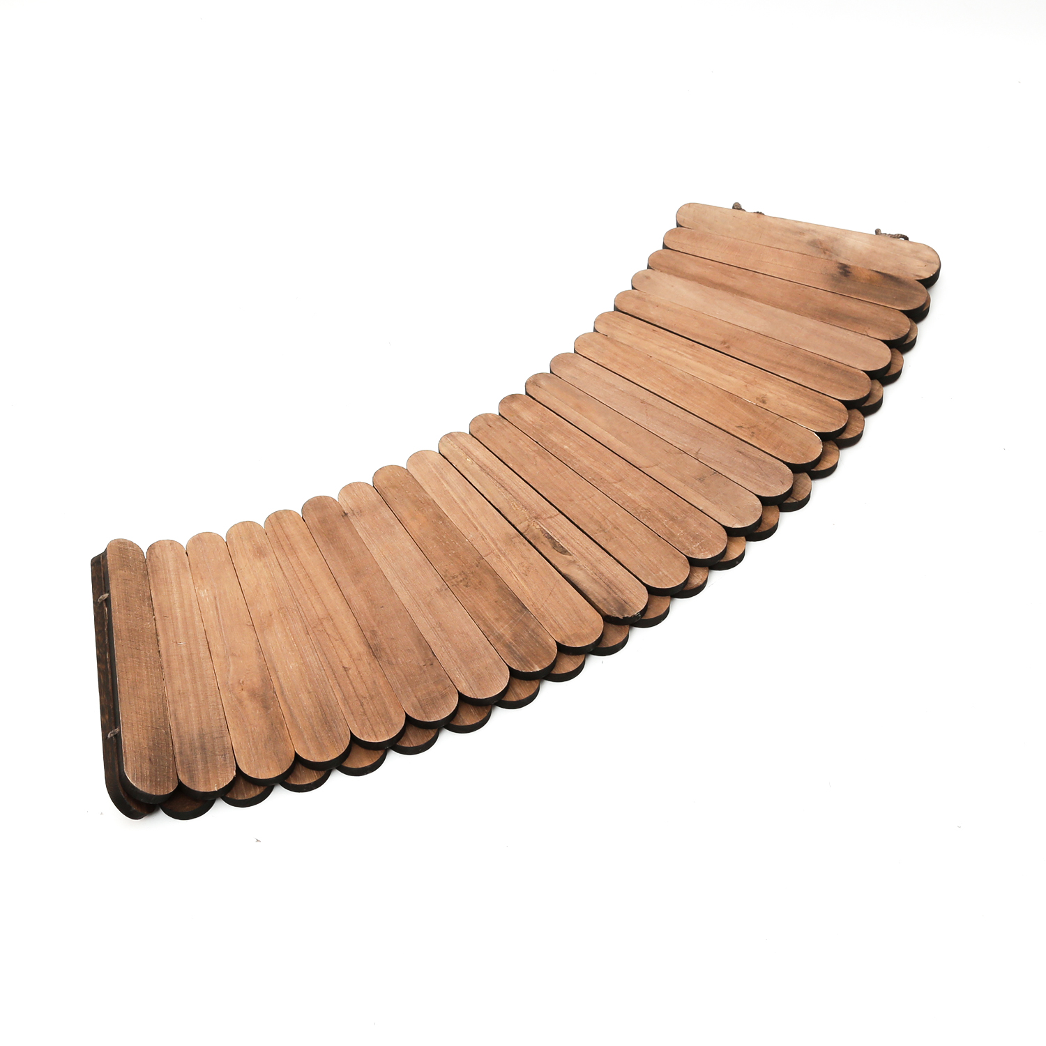 Weihnachtsbaumrock aus Holz - Abdeckung für Baumständer - D: 70cm  - faltbar - braun