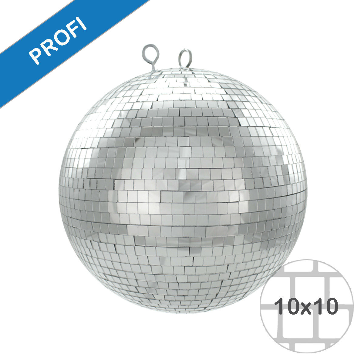 Spiegelkugel 30cm silber- Diskokugel (Discokugel) Party Lichteffekt - Echtglas - mirrorball silver chrome