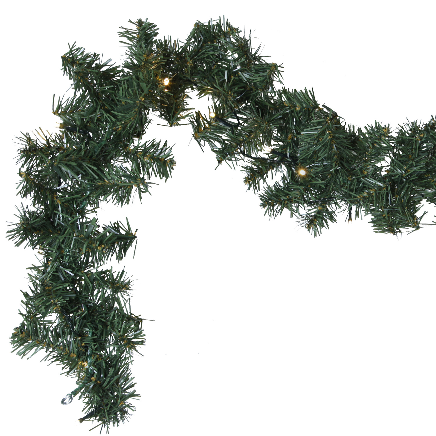 LED Tannengirlande Weihnachtsgirlande beleuchtet 30LED Batterie Timer 2,50m grün