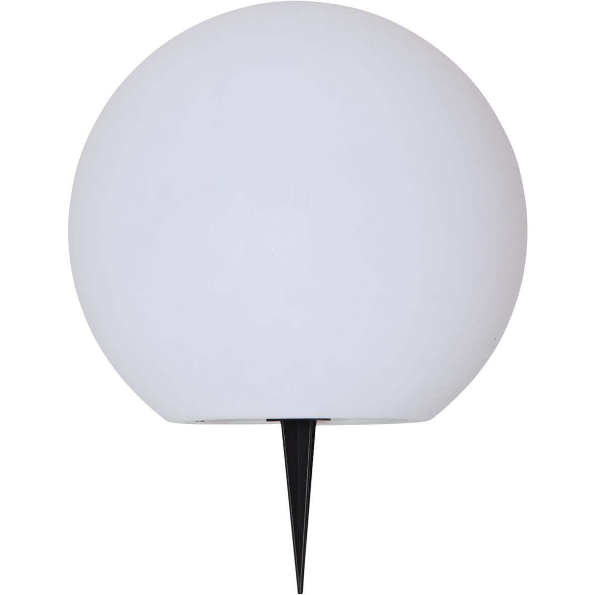 LED Solar Gartenkugel "Globy" - Erdspieß - H: 23cm, D: 25cm - 2 warmweiße LED - Dämmerungssensor