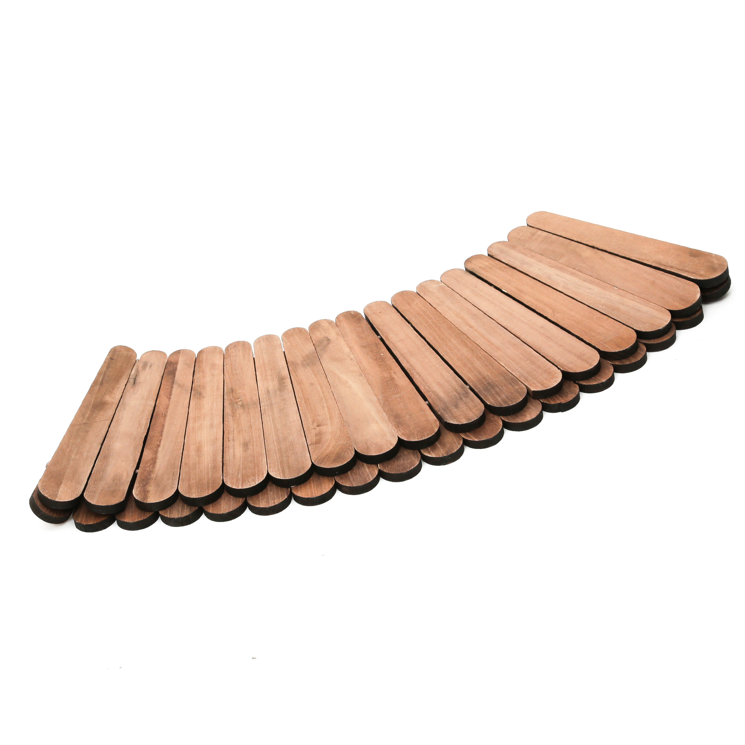 Weihnachtsbaumrock aus Holz - Abdeckung für Baumständer - D: 57cm  - faltbar - braun