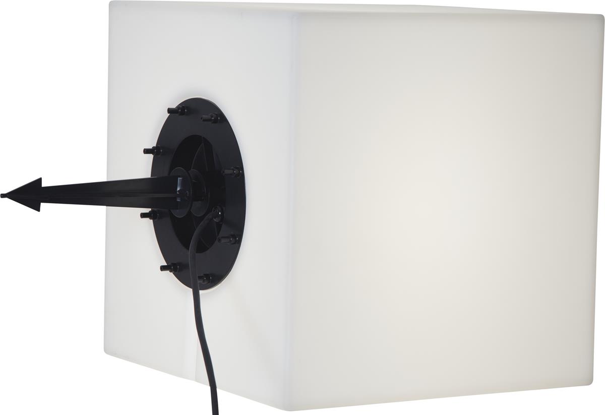Würfel Tisch 38cm - E27 Fassung - max 23W - 5m Zuleitung - Indoor & Outdoor - Gartenleuchte
