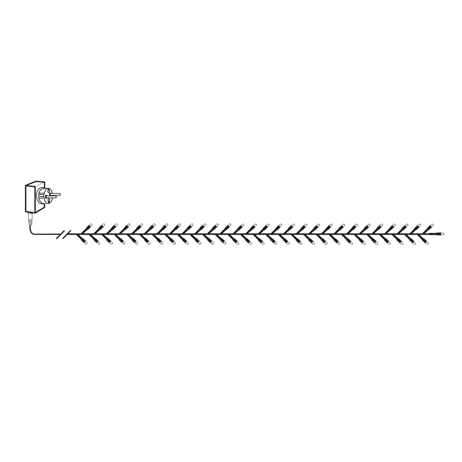 LED Lichterkette - Serie LED - outdoor - 1200 ultra warmweiße LED - L: 24m - schwarzes Kabel