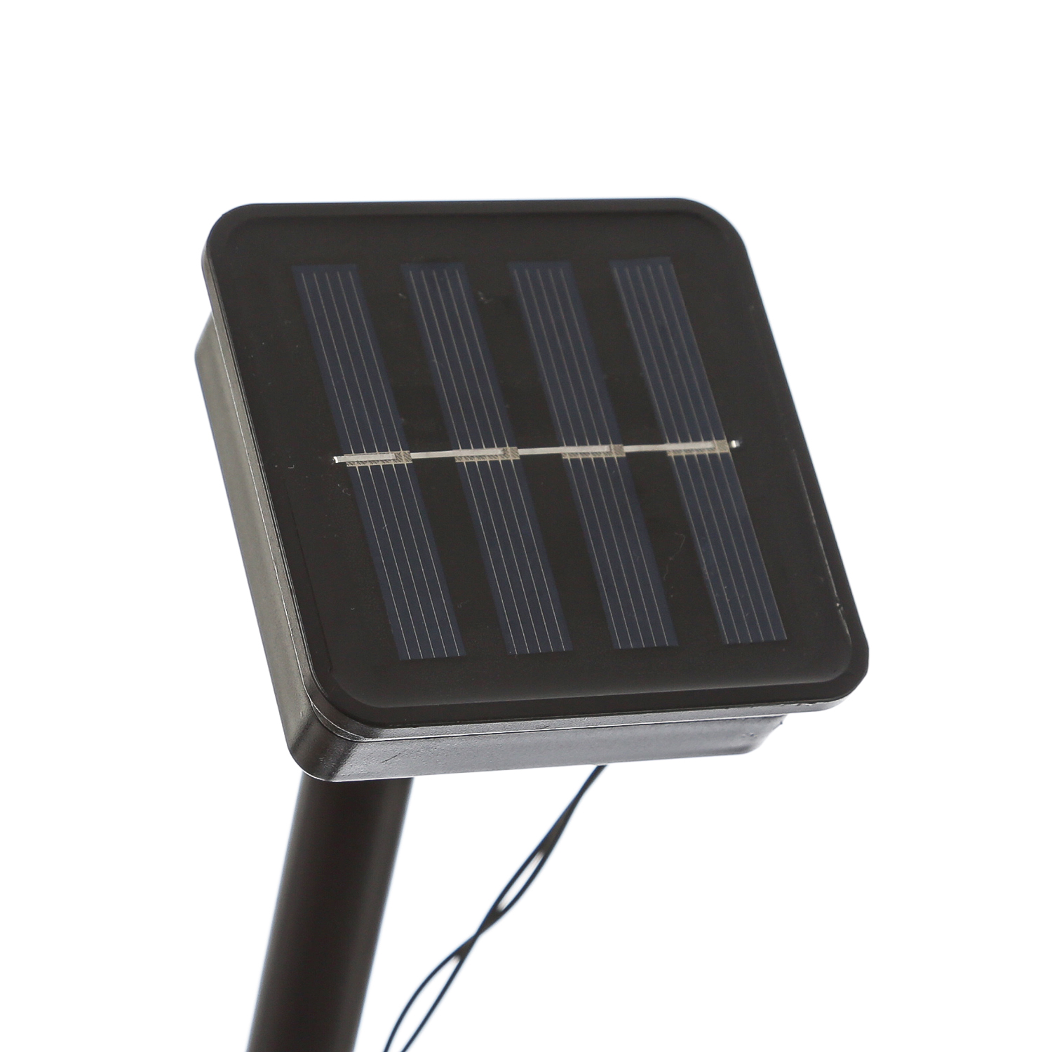 LED Solar Mini Pilze - 10 Gartenstecker mit Erdspießen - 8 Funkt. - Lichtsensor - L: 9m - weiß