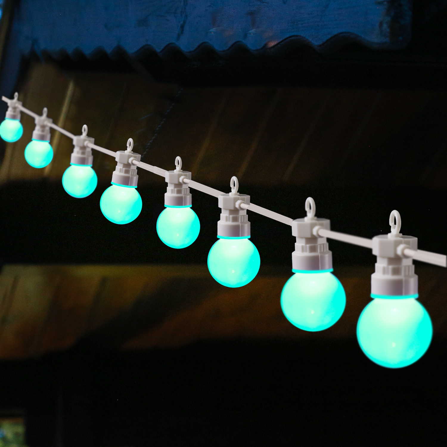 LED Party Lichterkette Circus - 20 farbwechselnde LED - Fernbedienung - 9,5m - koppelbar bis 60 LED