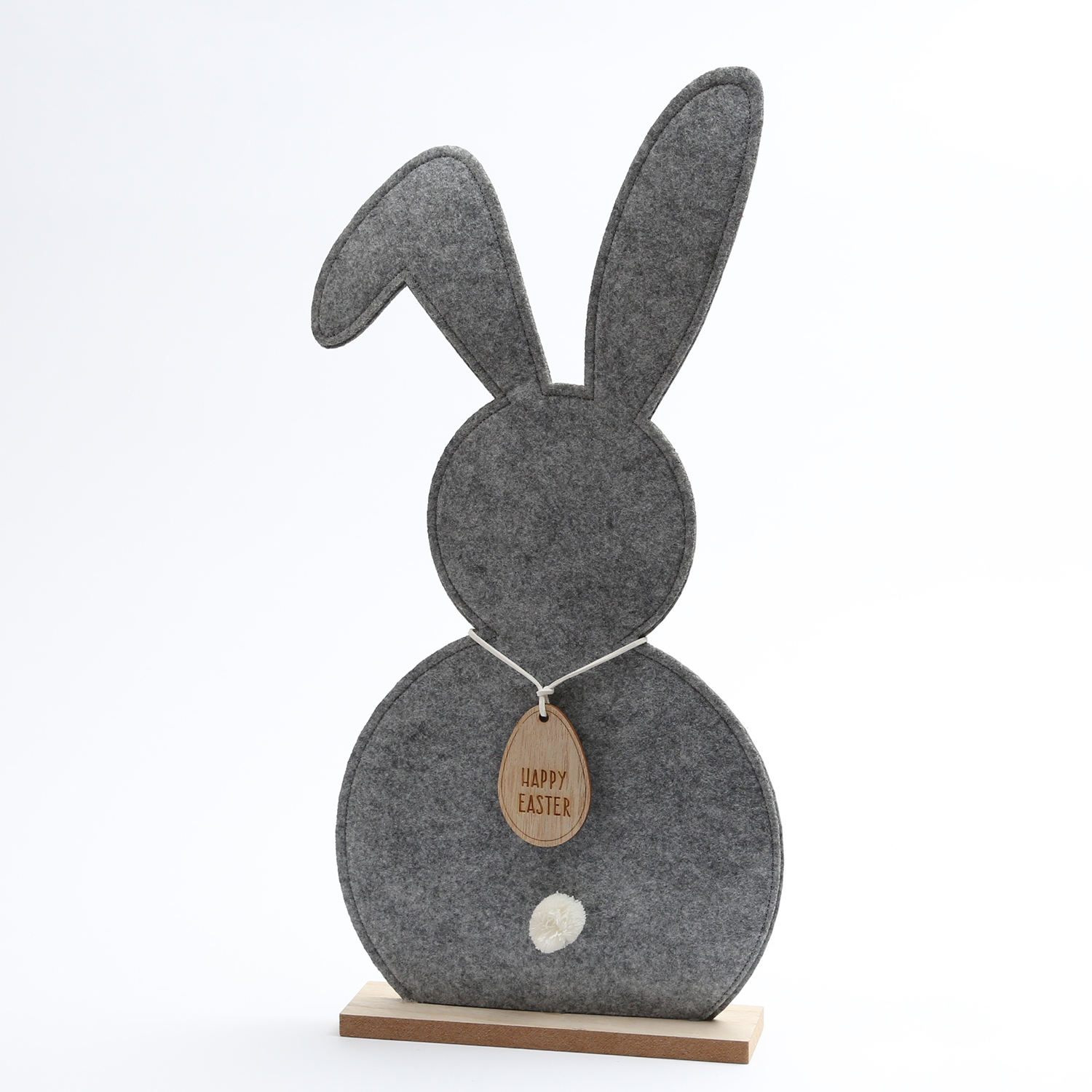 Hase - Osterhase Filz - stehend - Osterdeko - H: 60cm - Innen - grau