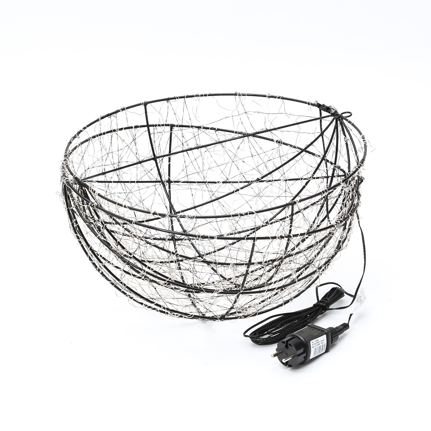 LED Drahtkugel - Leuchtkugel - 600 bernsteinfarbene LED - Timer - D: 40cm - für Innen/Außen