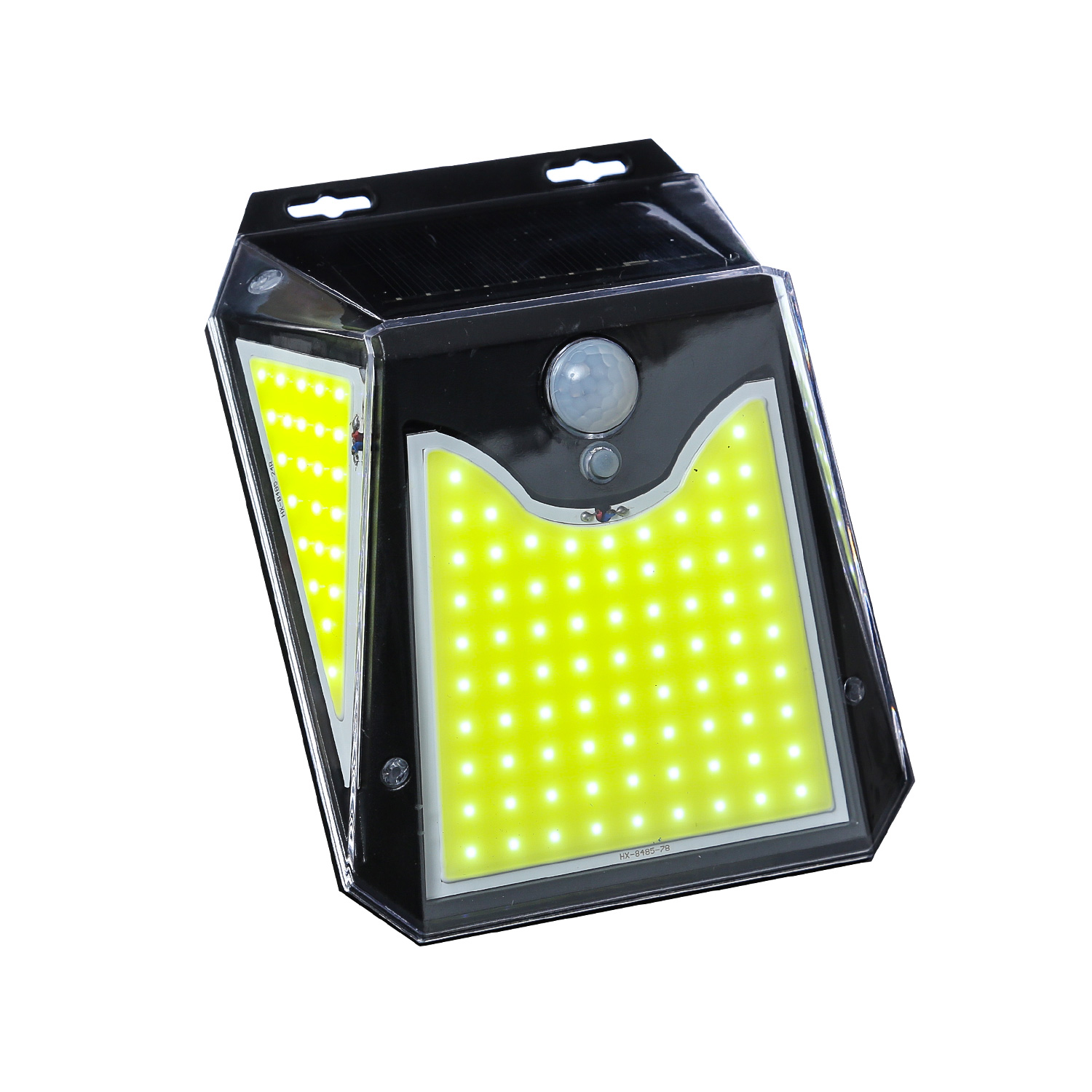 LED SolaLED Solar Wandleuchte - 125 warmweiße LED - H: 15cm - 3 Helligkeitsstufen - Bewegungssensor