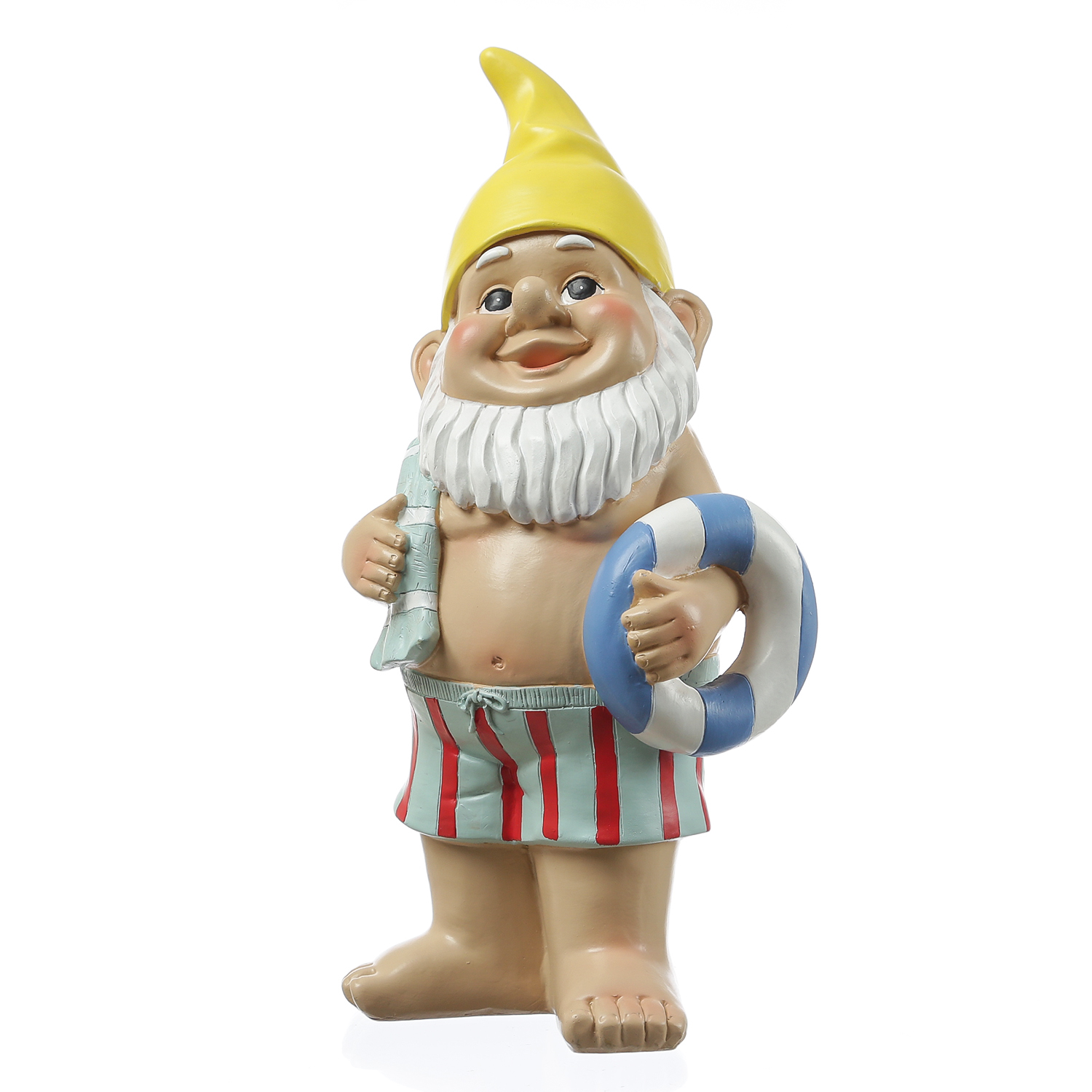 Gartenzwerg BERT - Zwerg im Badeanzug - Gartenfigur - Polyresin - H: 30cm - bunt