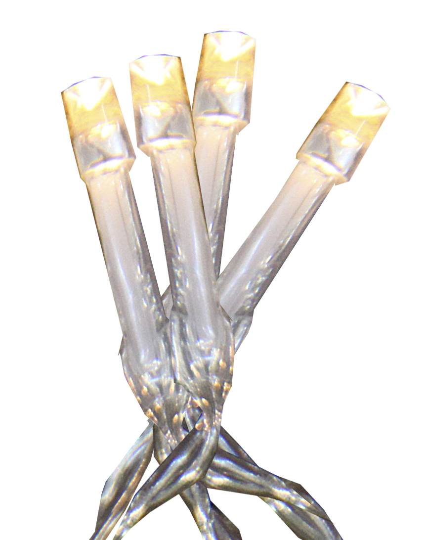 LED Lichterkette - 20 warmweiße LED - Batteriebetrieb - L: 1,9m - Indoor - transparentes Kabel