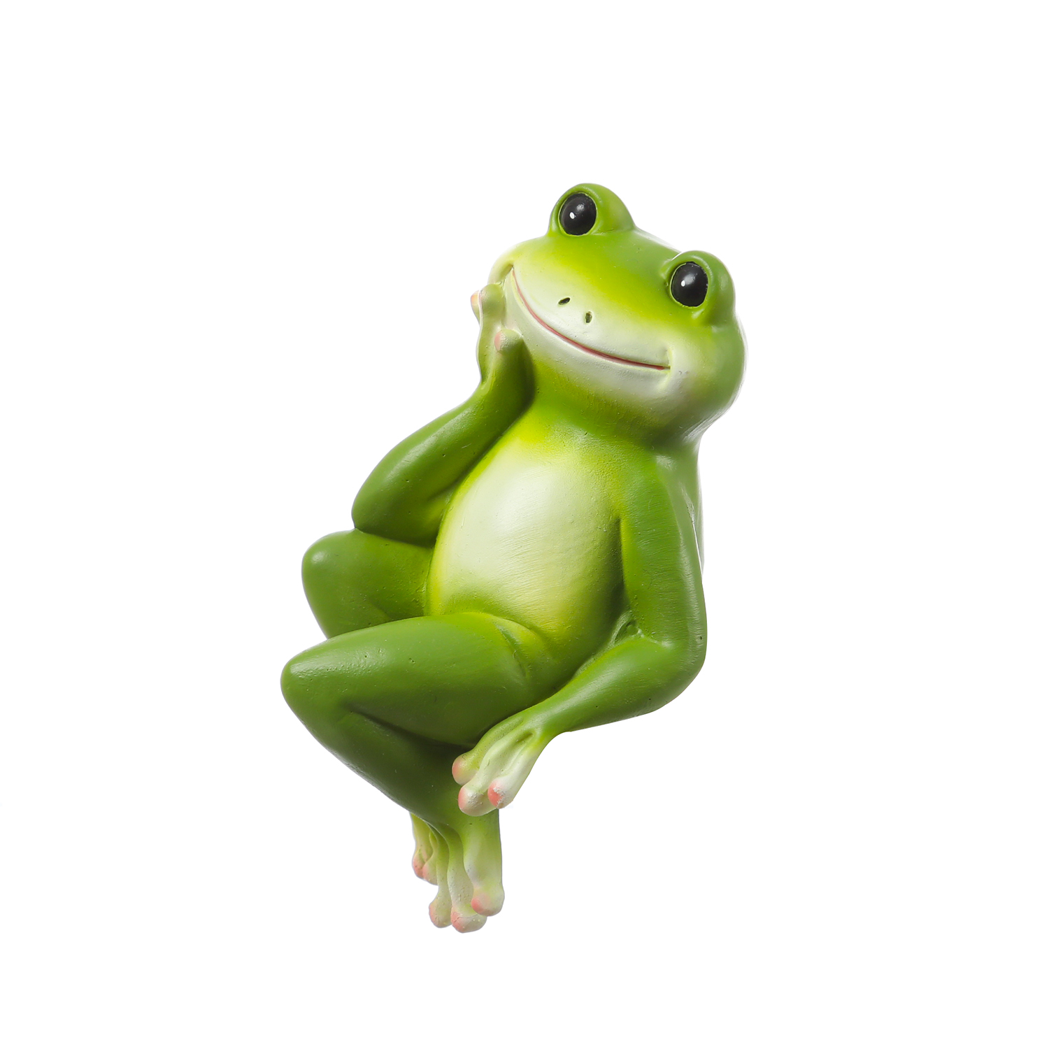 Blumentopfhänger Frosch - niedliche Dekofigur als Topfhänger - Tierfigur - Polyresin - H: 10cm