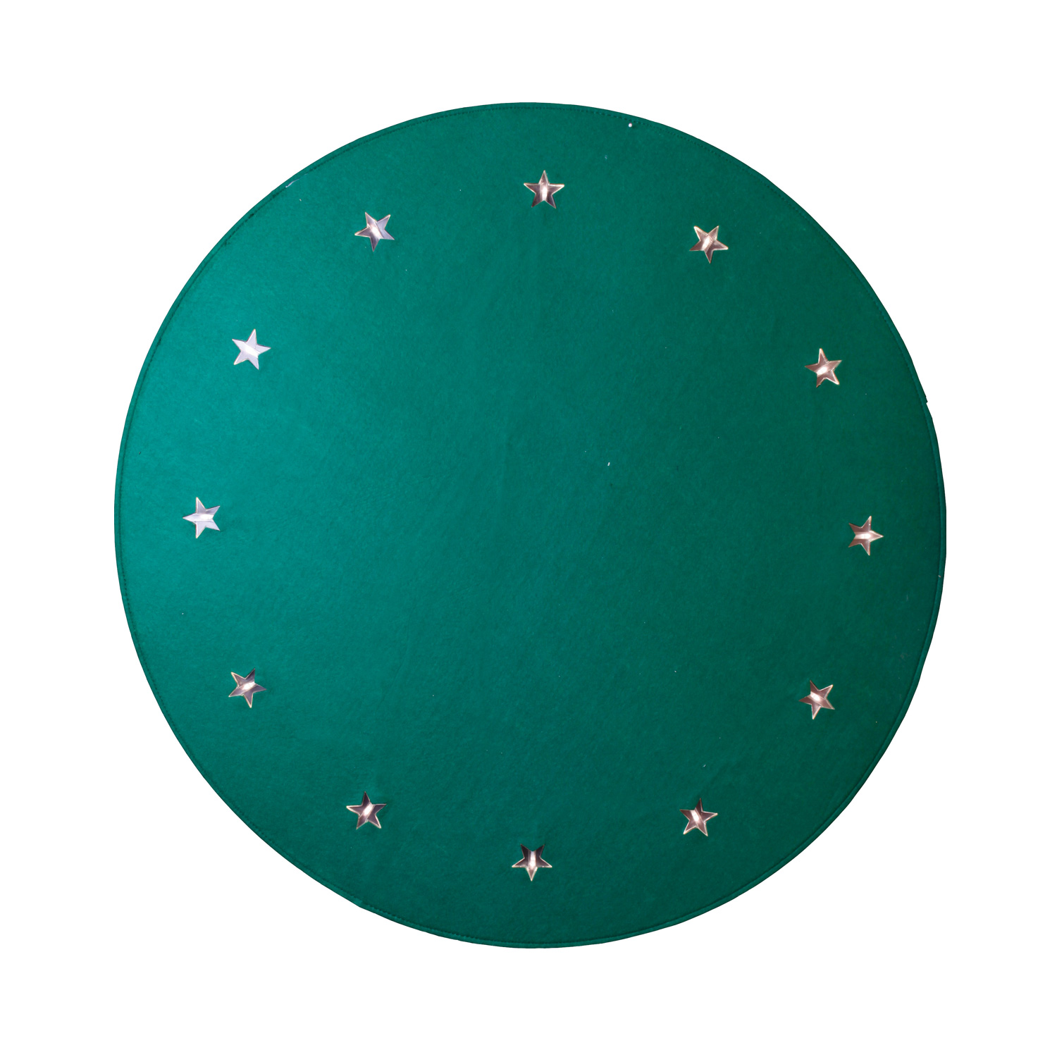 LED Weihnachtsbaumdecke aus Filz - 12 warmweiße LED - D: 100cm - Innen - Grün