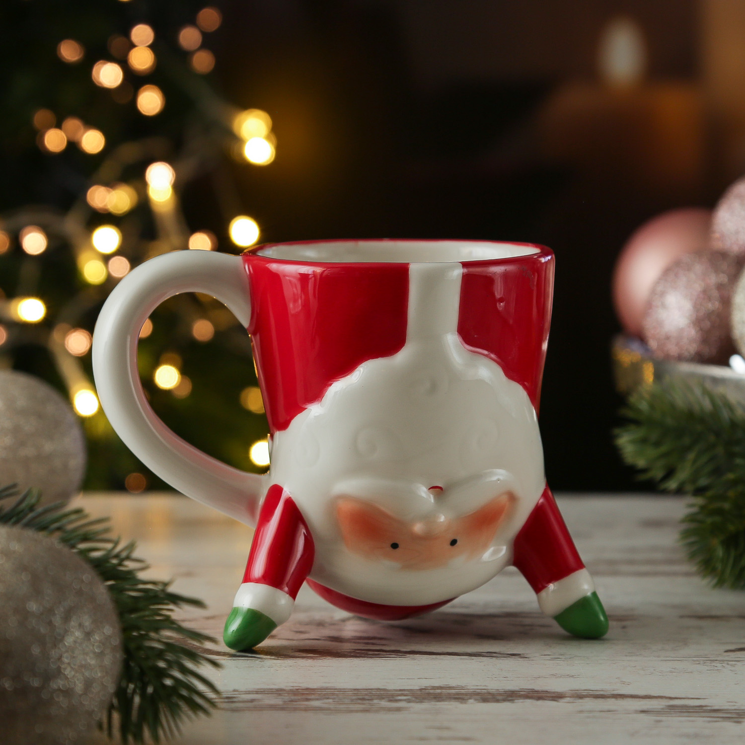 Becher Weihnachtsmann - lustige Weihnachtstasse - Keramik - 300ml