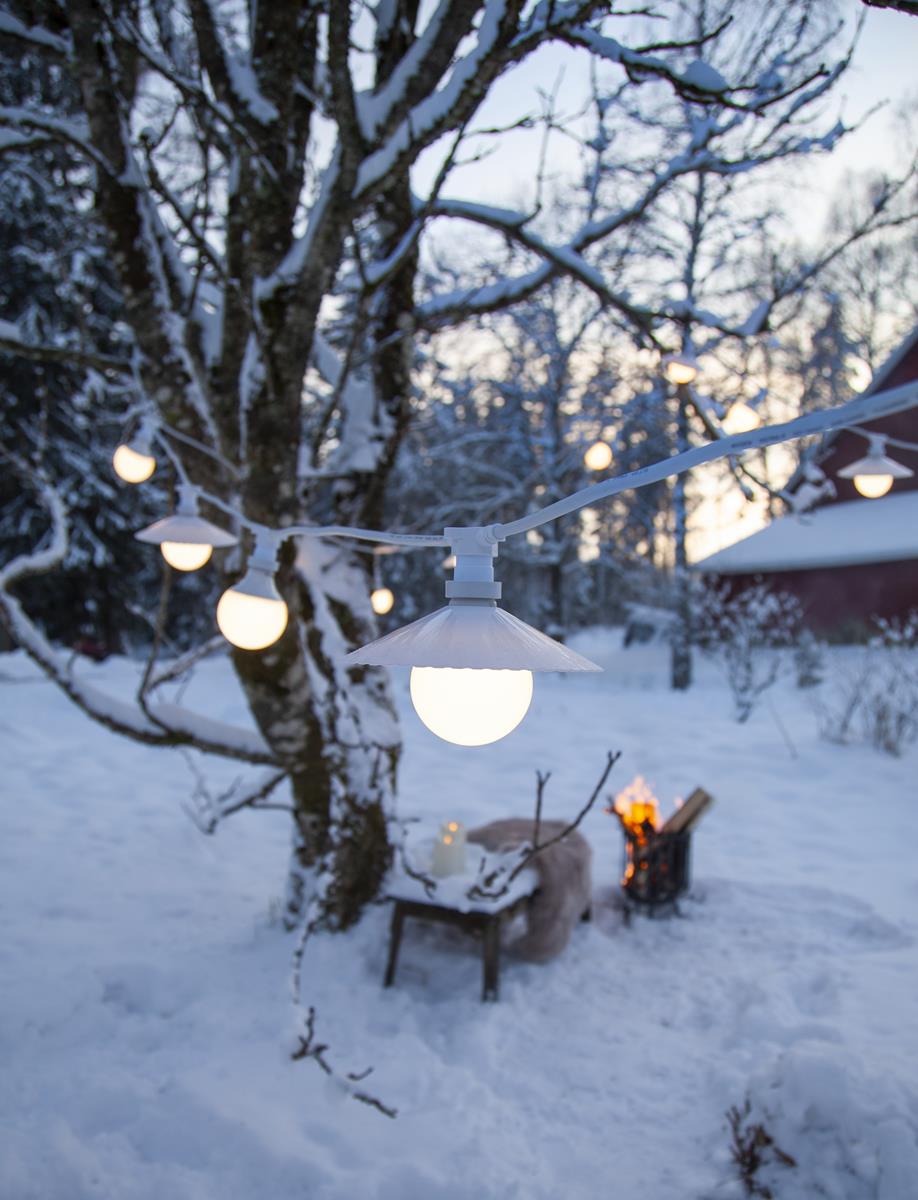 System CONNECTA WHITE - 5er Pack weißer Lampenschirm - D: 20,5cm - H: 4,5cm - outdoor