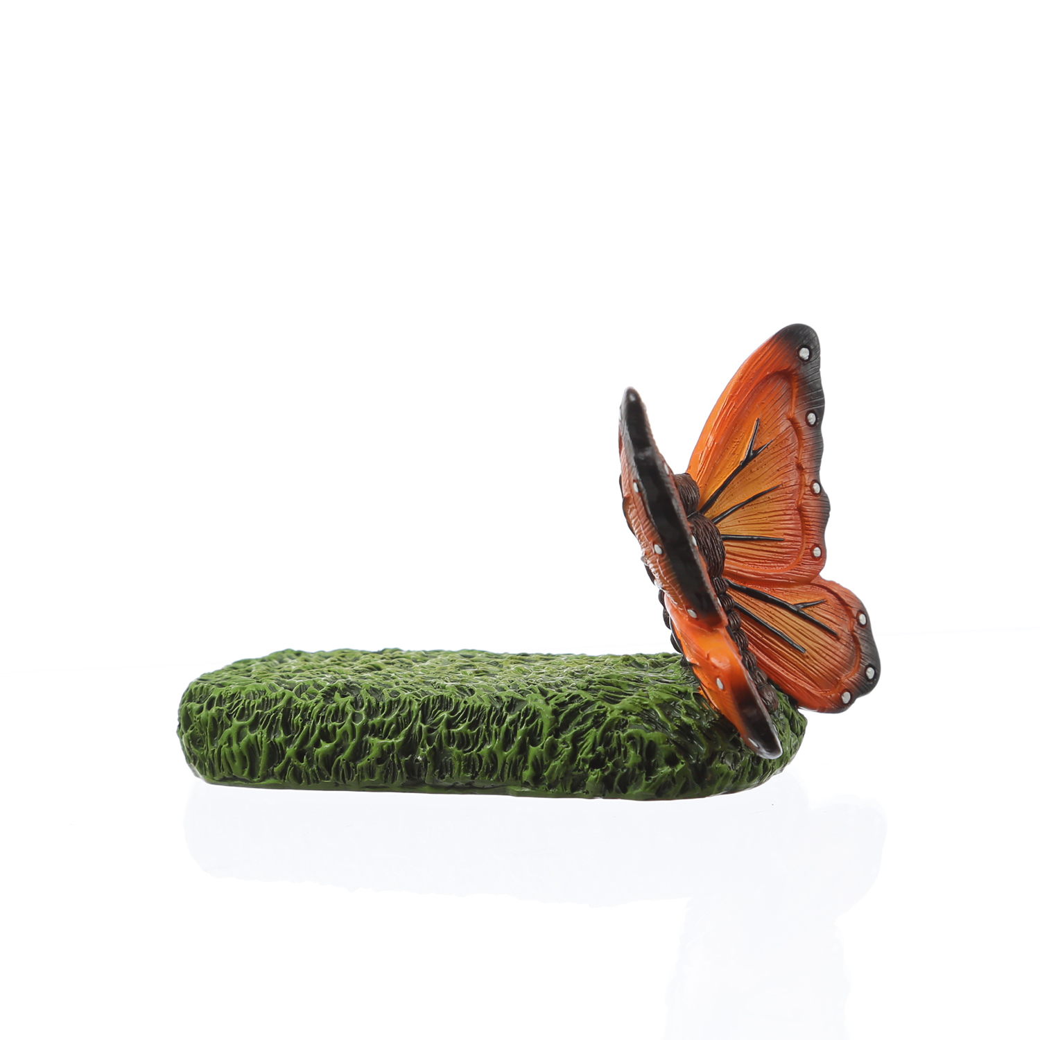 Blumentopffüße Schmetterling - Pflanzkübel Untersetzer - Kübelfüße - Polyresin - orange - 3er Set