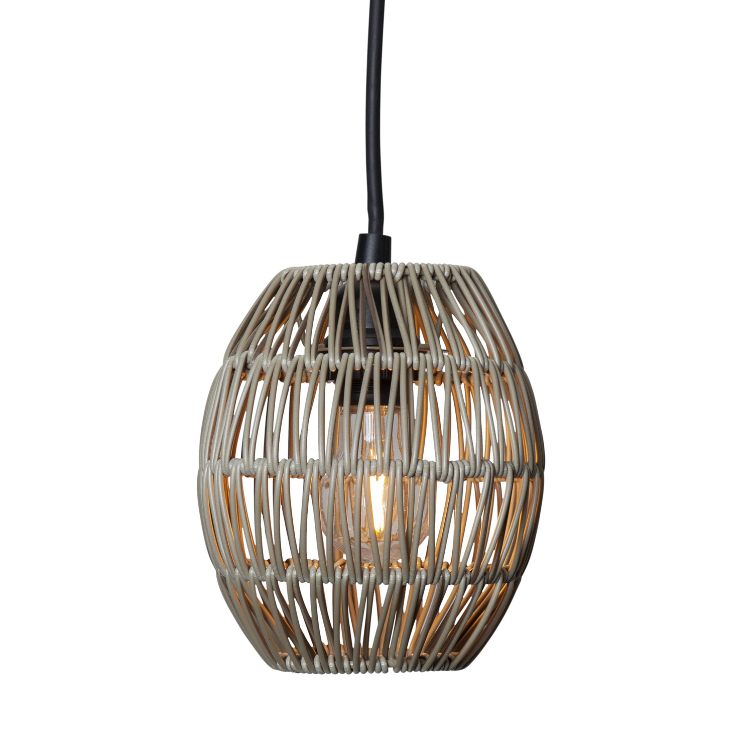 Kabel mit E27 Lampenfassung -  für Lampenschirme/Hängeleuchten - für Innen/Außen - 5m - schwarz