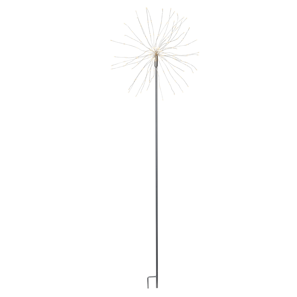 LED Dekostab "Firework" - H: 110cm - 160 kleine daylight LED - inkl. Trafo - outdoor - silber