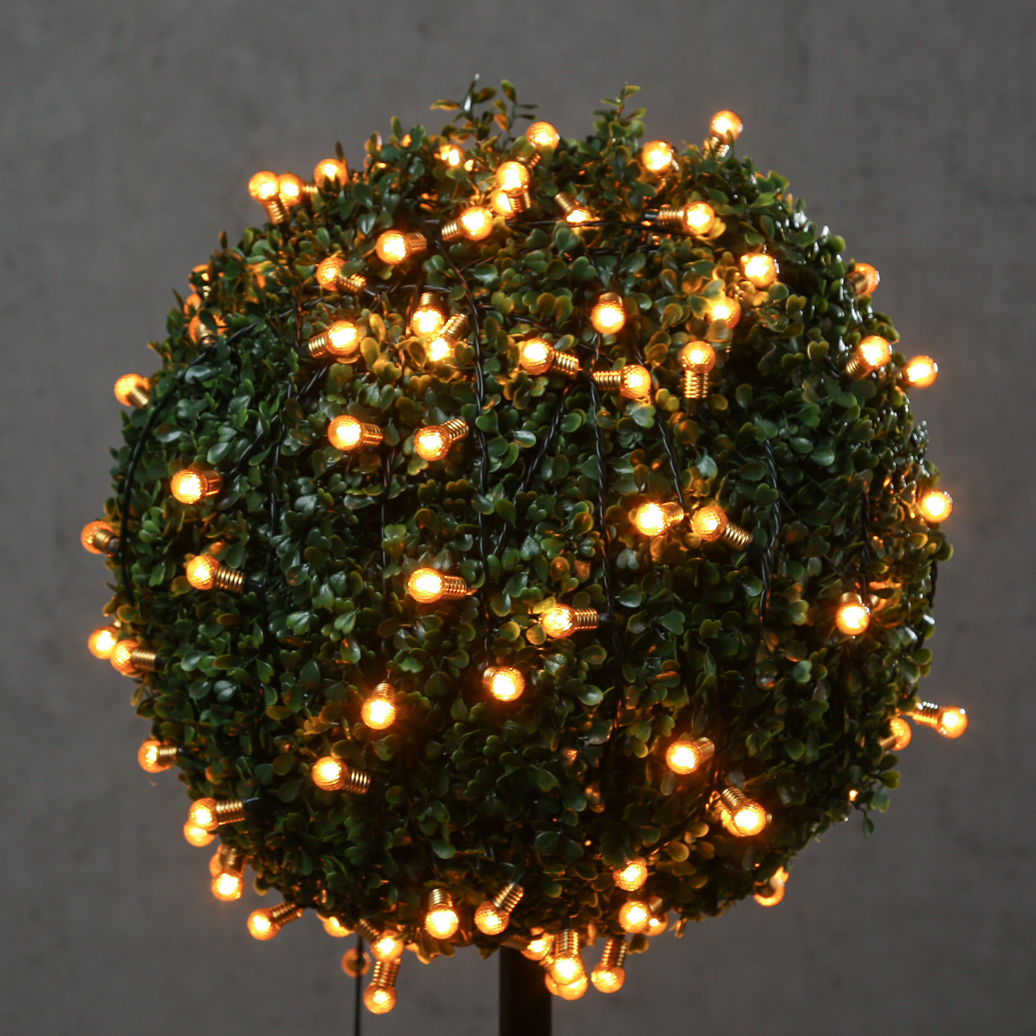 LED Lichterkette VINTAGE - 240 Mini Kugeln in Kristall Optik - 8 Funkt. - Timer - L: 24m