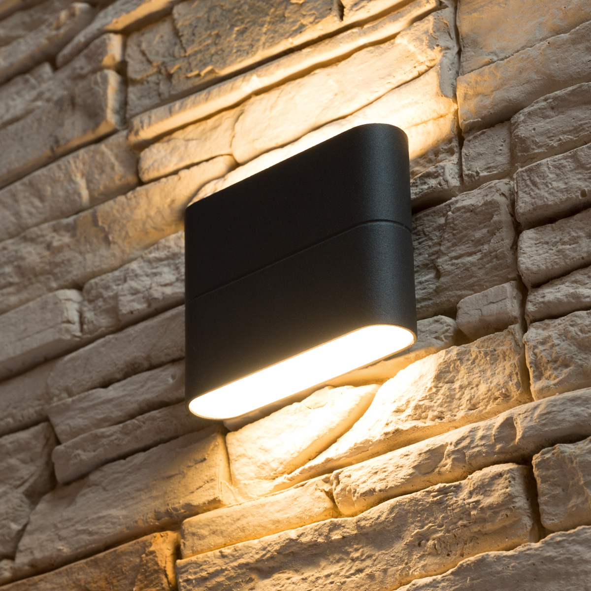 Wandleuchte SIMBO anthrazit - 30 EDISON LED - 3000K - 400lm - Up- & Downlight - bis 50.000h