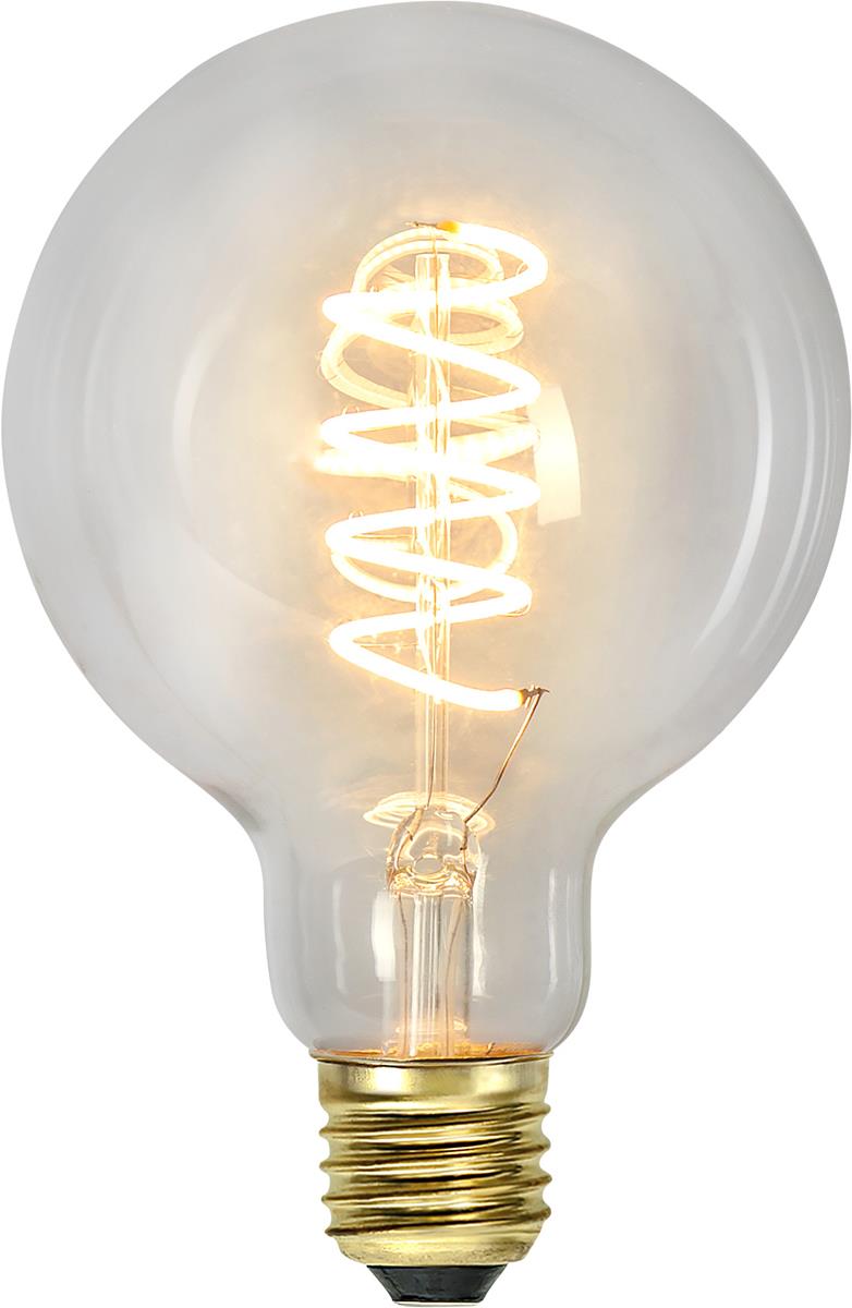 Leuchtmittel | LED | Filament | SPIRAL | DEKORATION | E27 | Dimmbar | Kugel | Ø144mm | Clear Glas