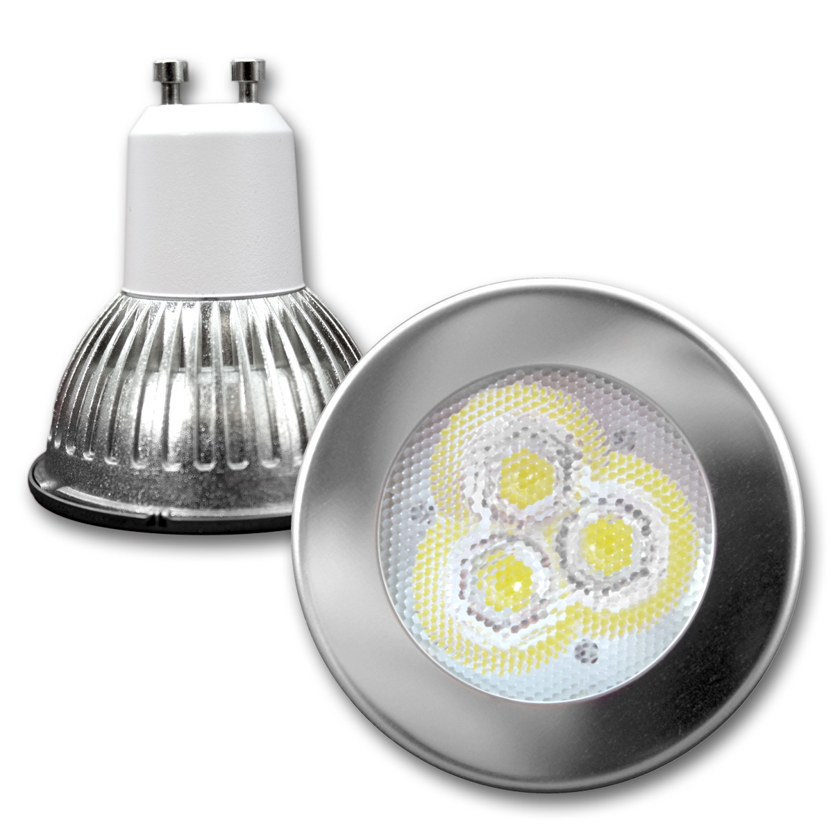 10 x LED Spot MR16 GU10, warmweiß, 2700K, 60° NICHIA-LEDs - 3W - Sparset
