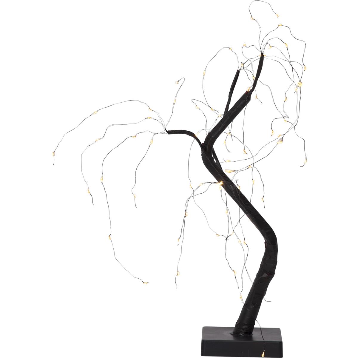LED-Dekobaum "Willy" - 70 warmweiße LED - biegsame Äste - H: 40cm - Batteriebetrieb - schwarz