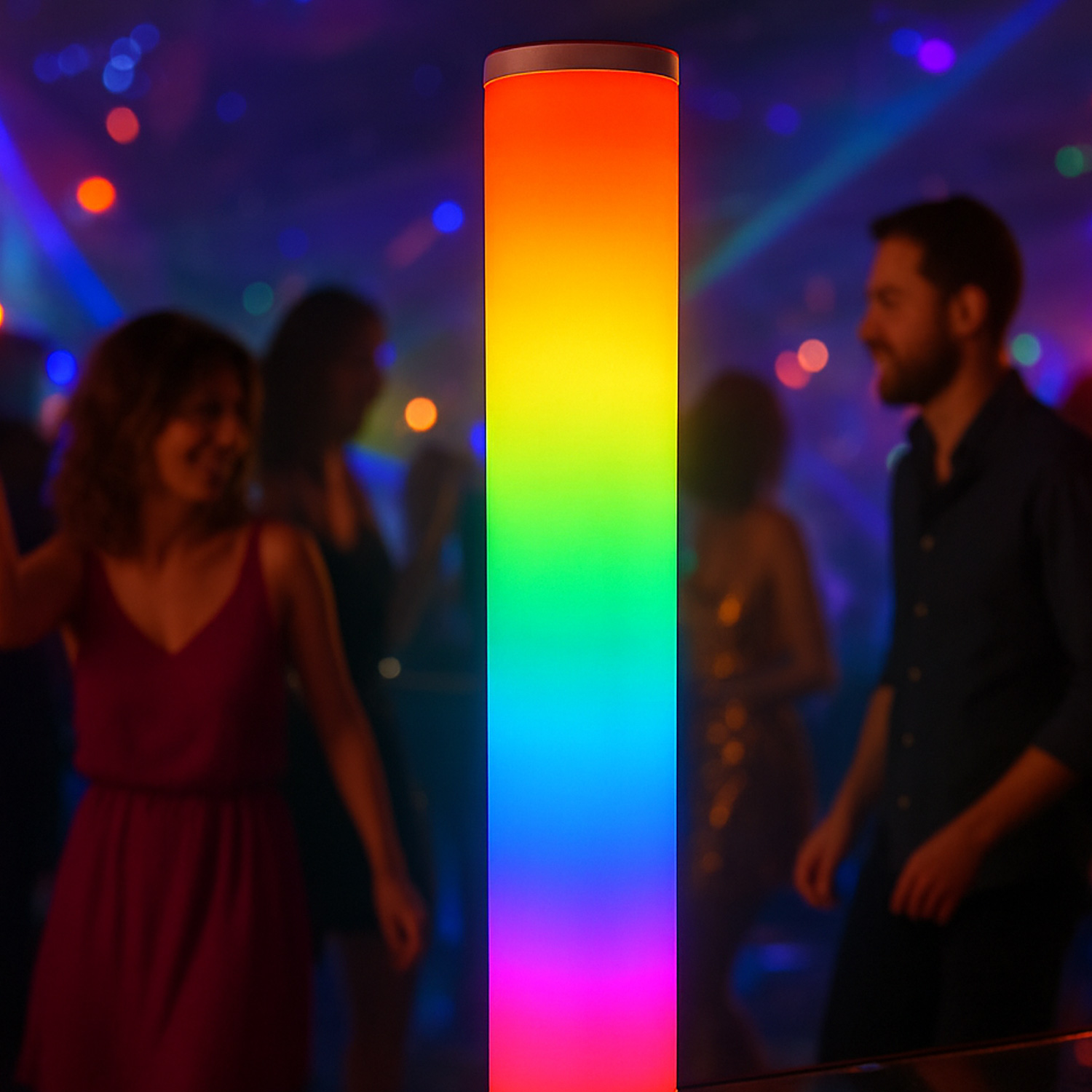 LED COLOR TUBE RAINBOW Lichtsäule - 1m - RGB Farbwechsel - Fernbedienung
