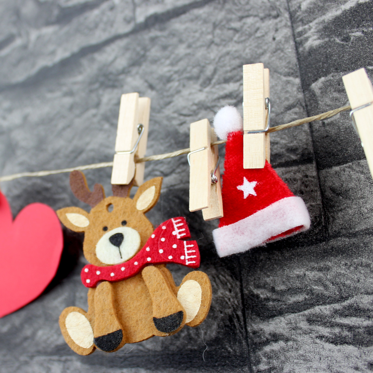 Mini Holzwäscheklammern - 24 Stück - für DIY Adventskalender - 3,5cm