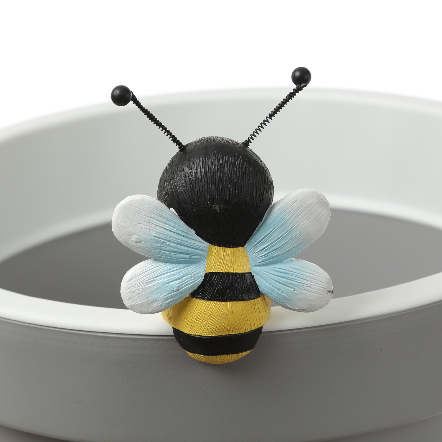 Blumentopfhänger Biene - niedliche Dekofigur als Topfhänger - Tierfigur - Polyresin - H: 11,5cm