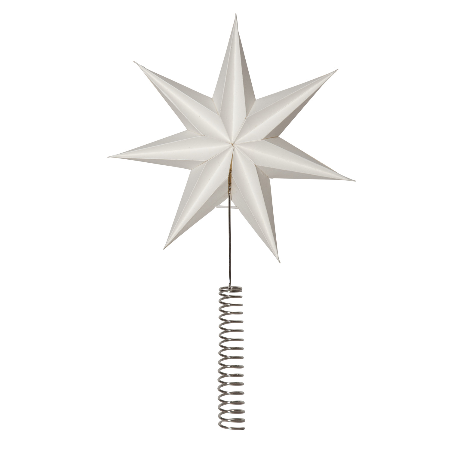 LED Baumspitze Papierstern Isa - 7-zackig - H: 33cm - D: 21cm - weiß