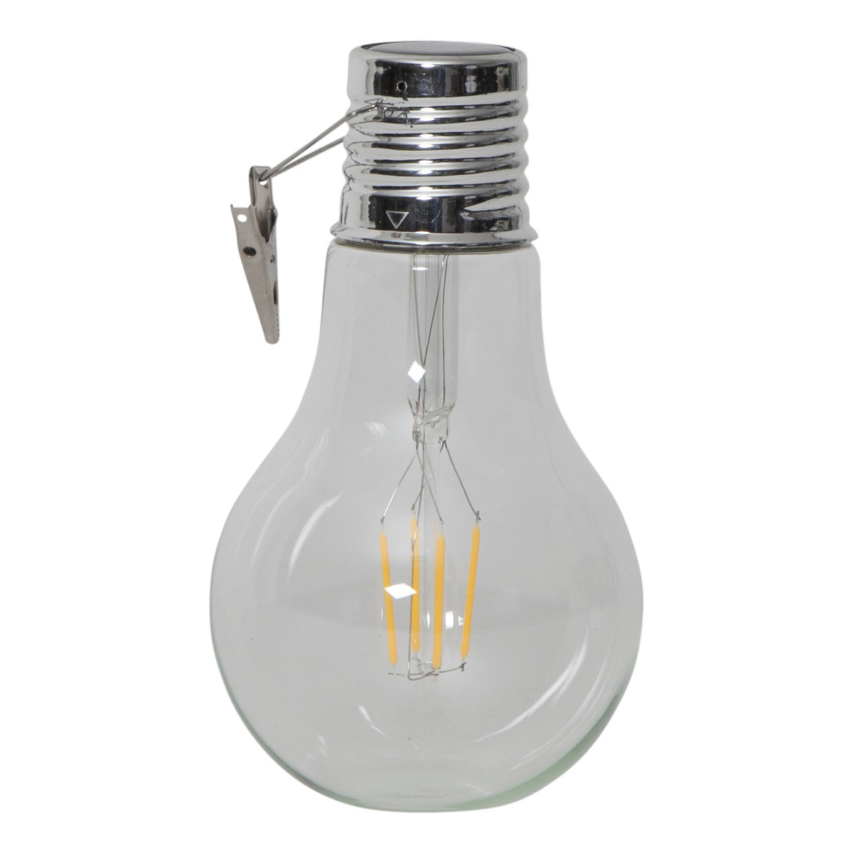 LED Solar XL Glühbirne - warmweißes Filament - H: 18cm - Dämmerungssensor - outdoor - 10 Stück